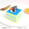 Simulated Cake Model Fridge Magnet: Soft PU Fake Cream with Fruit Display
