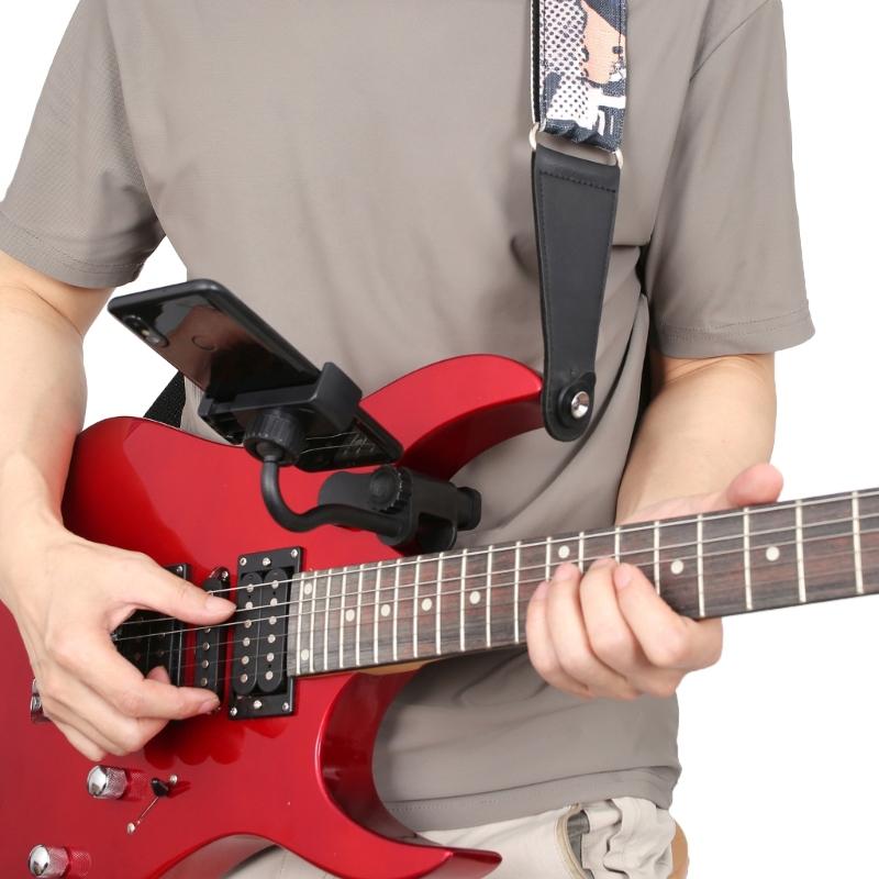 Multifunktionale dicke Gitarren-Handyhalterung Verstellbare Gitarren-Telefonhalterung für Gitarrenauftritte und Übungen Langlebig