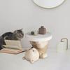 Bear Figurine Side Table, Minimalist End Table for Home Office