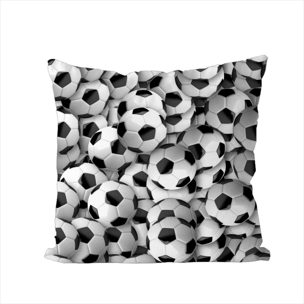 Football Pillow Case For Car Sofa Decorative Home Doublesided Print Plush Square Throw Pillow Cushion Cover