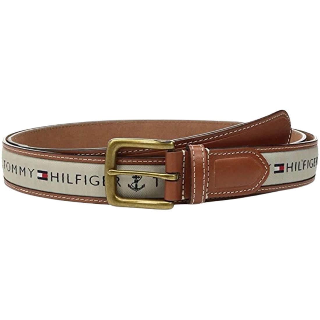 [Tommy Hilfiger] [Tommy Hilfiger] Belt, Casual Leather, Logo, Men s, Gift, 11TL02X032 KHAKI 40 [Item]