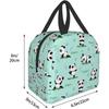 Yoga Pandas Insulated Lunch Bag Reusable Cooler Tote with Zipper Use for Women Kids Camping Hiking Picnic Beach Travel Work