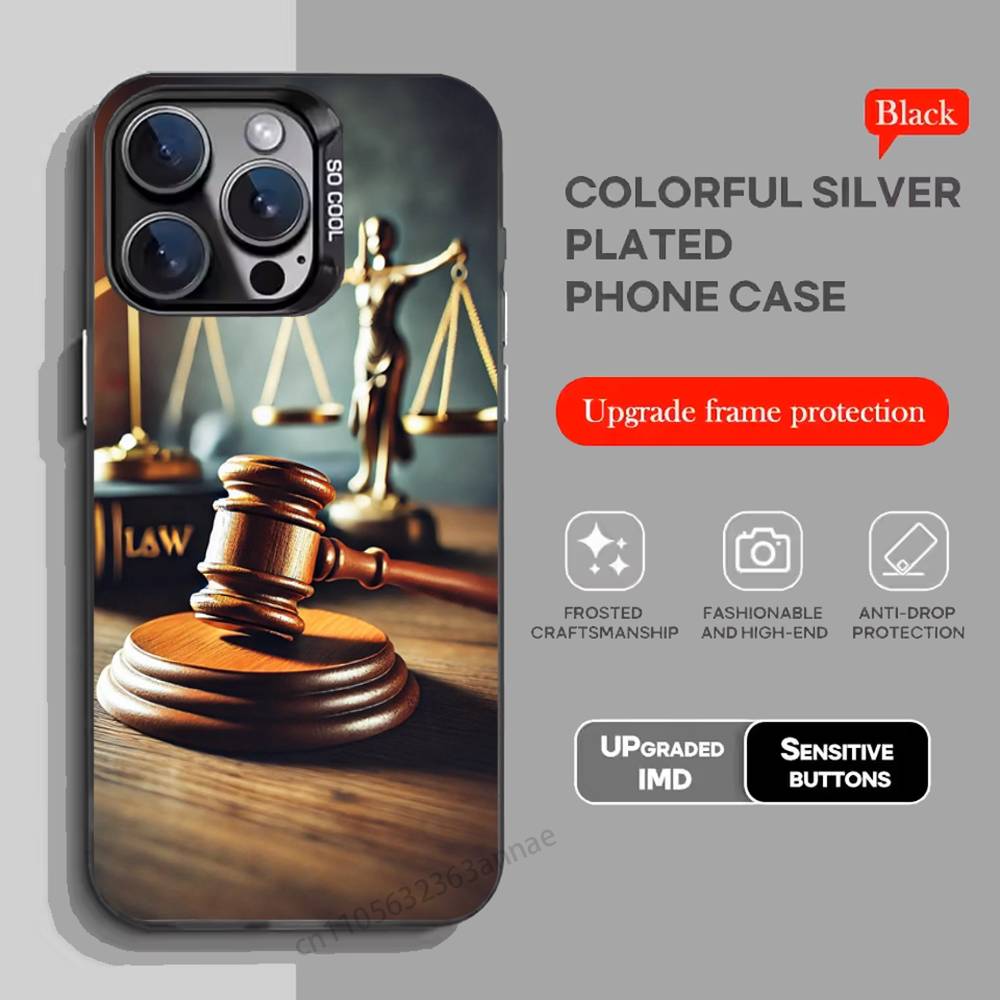 Law Lawyer Judge Justice phone Case for iPhone 17 11 12 Pro Max Plus Mini Air SE  16e 14 15 16 13 Soft Shell