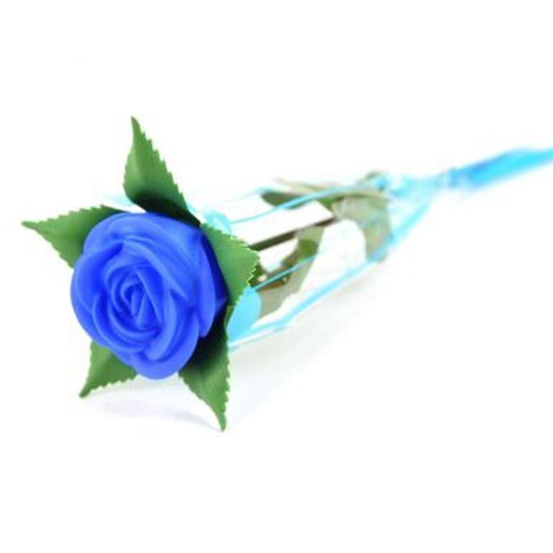 Glow In Dark Artificial Vivid Rose Flower Holiday Romantic Bunch Rose With Led Light Bulbs Valentine Gift For Girlfriend Wife