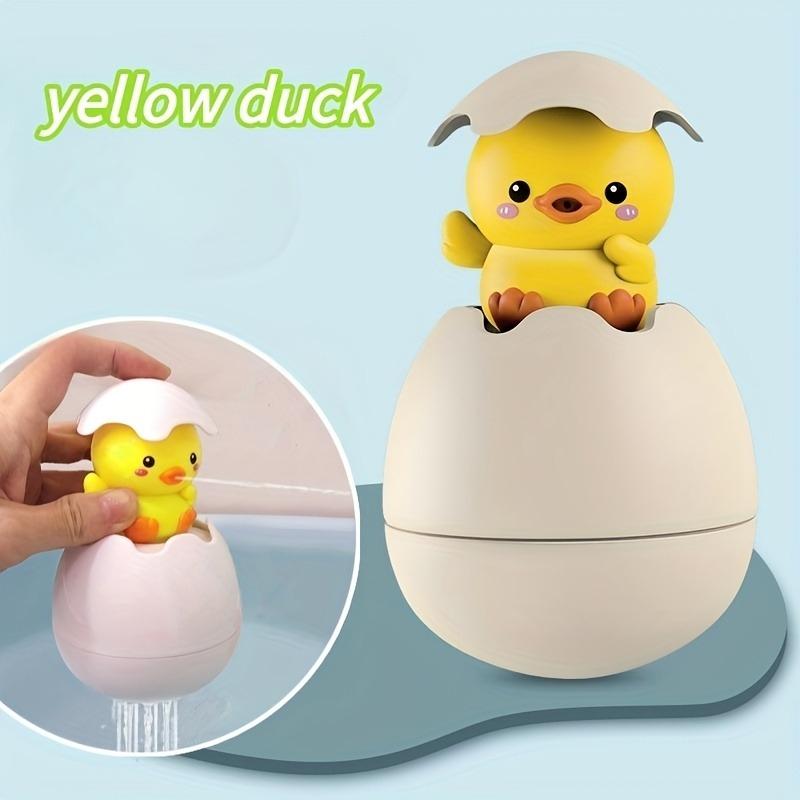 Shower Toys - Cute Duckling & Penguin Egg Toys with Water Spray for Bath Time Fun, Soft Plastic, Ideal for Infants