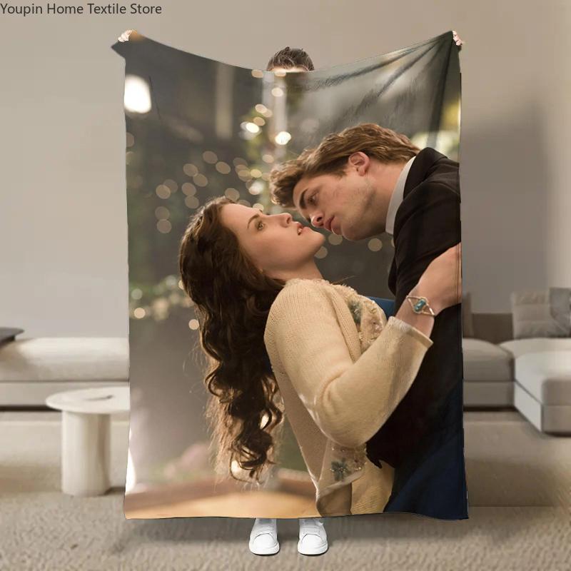 Warm Soft Classic Movie T-Twilight Print Blanket Fluffy Children and Adults Sofa Plush Bedspread Throw Blanket for Sofa Bed
