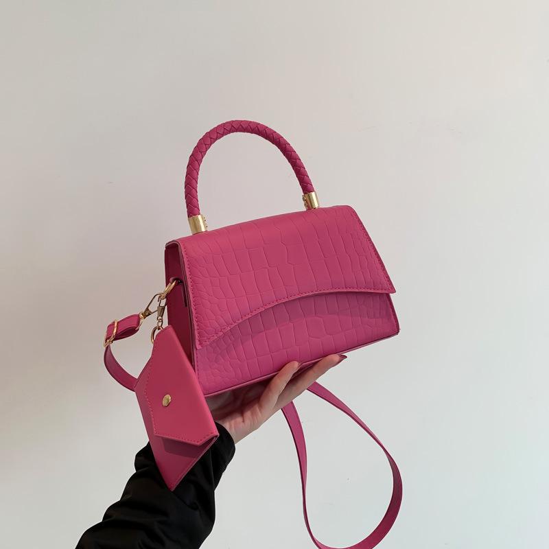 Solid color simple fashion mother and child bag 2025 spring new versatile ins shoulder messenger bag temperament small square bag women