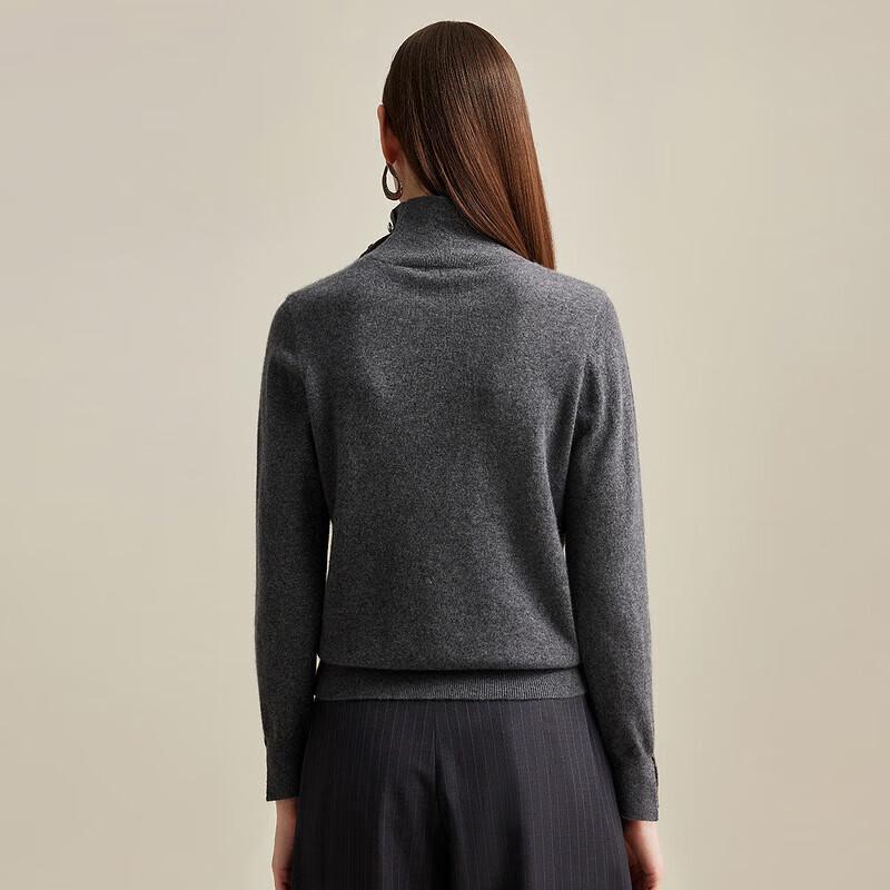 Zhaojun Women's High-Neck Cashmere Pullover Sweater