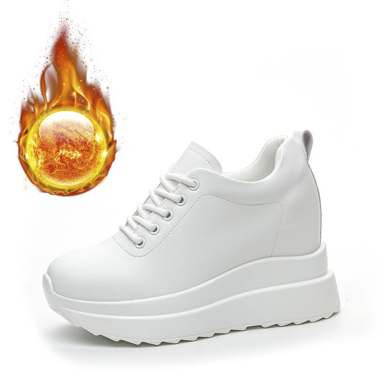 Trendy Summer Women's Shoes New Hole Shoes Thick-soled Muffin Inner Height Increase Casual Cotton Single Shoes