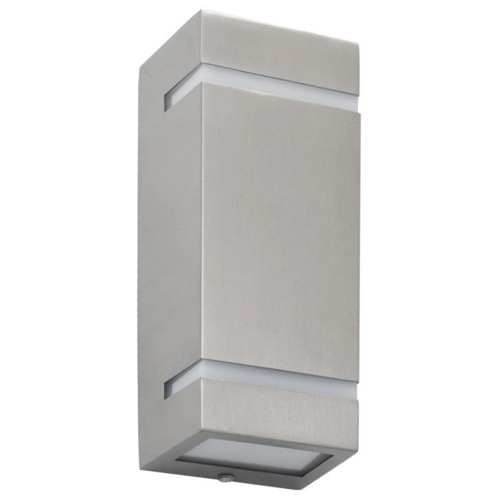 VidaXL 2x Appliques Murales d'Extérieur Rectangulaire Lampe Eclairage Mural Luminaire Couloir Chambre Allée Jardin Balcon 45651