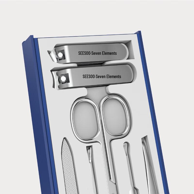 SEESOO 7-Piece Stainless Steel Nail Clipper Set