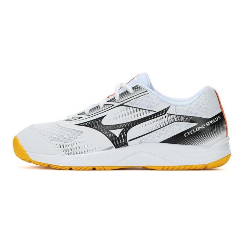 Mizuno CYCLONE SPEED 5 unisex training sneakers white black yellow V1GA258098 36.5