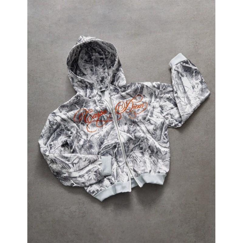 Felpa con Stampa Teschio Americano Autunno 2026 Streetwear Vestibilità Larga Felpa Casual