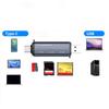 Universal USB C Card Reader Aluminum Alloy Adapter Compatibles TF Cards Up To 1TB Storage Support