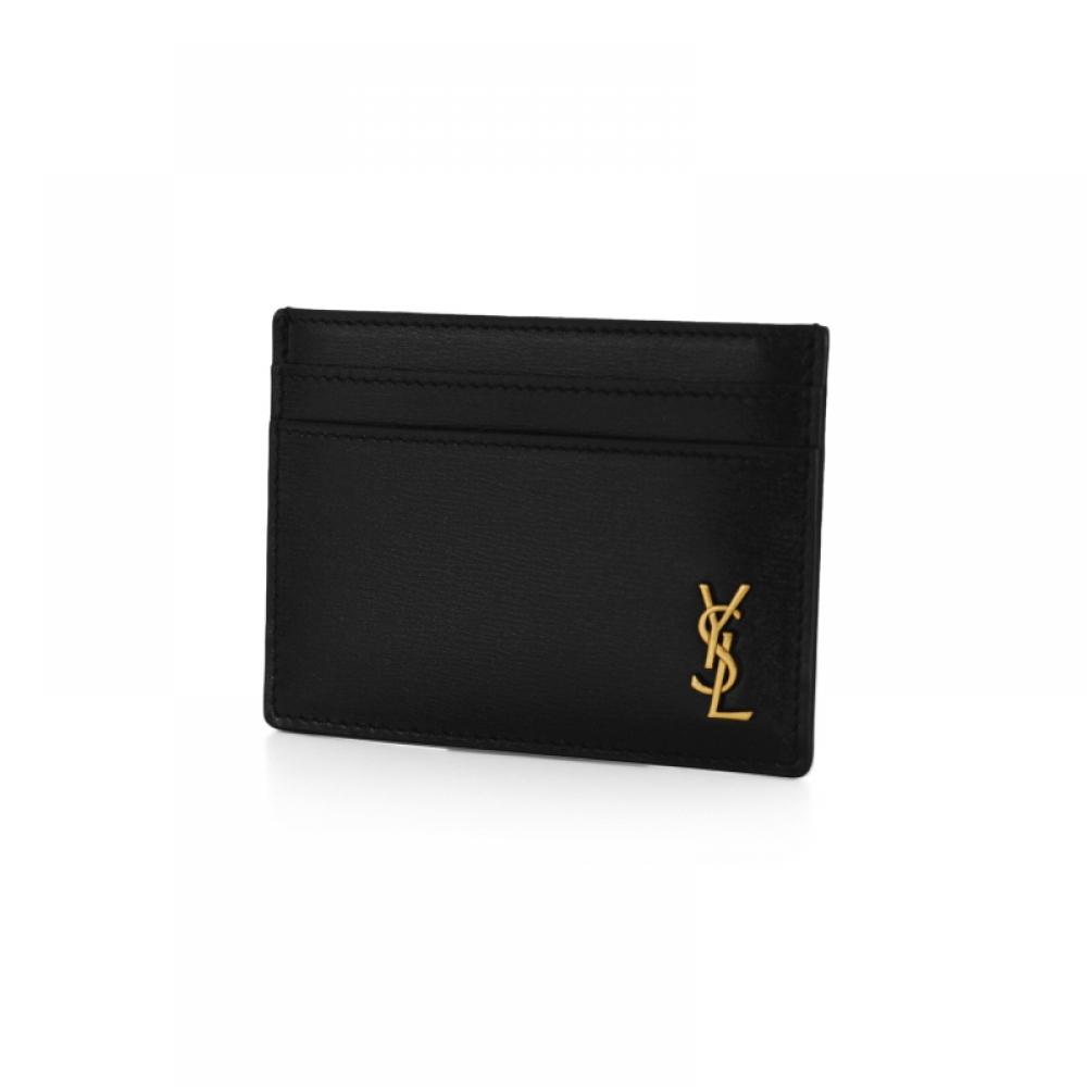 Saint Laurent 607603 02g0w 1000 Tiny Monogram Gold Card Holder