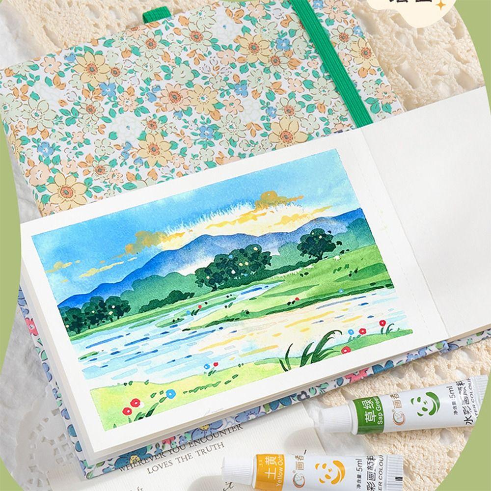 Nuovo Mini Quaderno per Pittura ad Acquerello Quadrato Portatile Quaderno da Disegno Spesso 300g Blocco per Pittura Artistica da Viaggio
