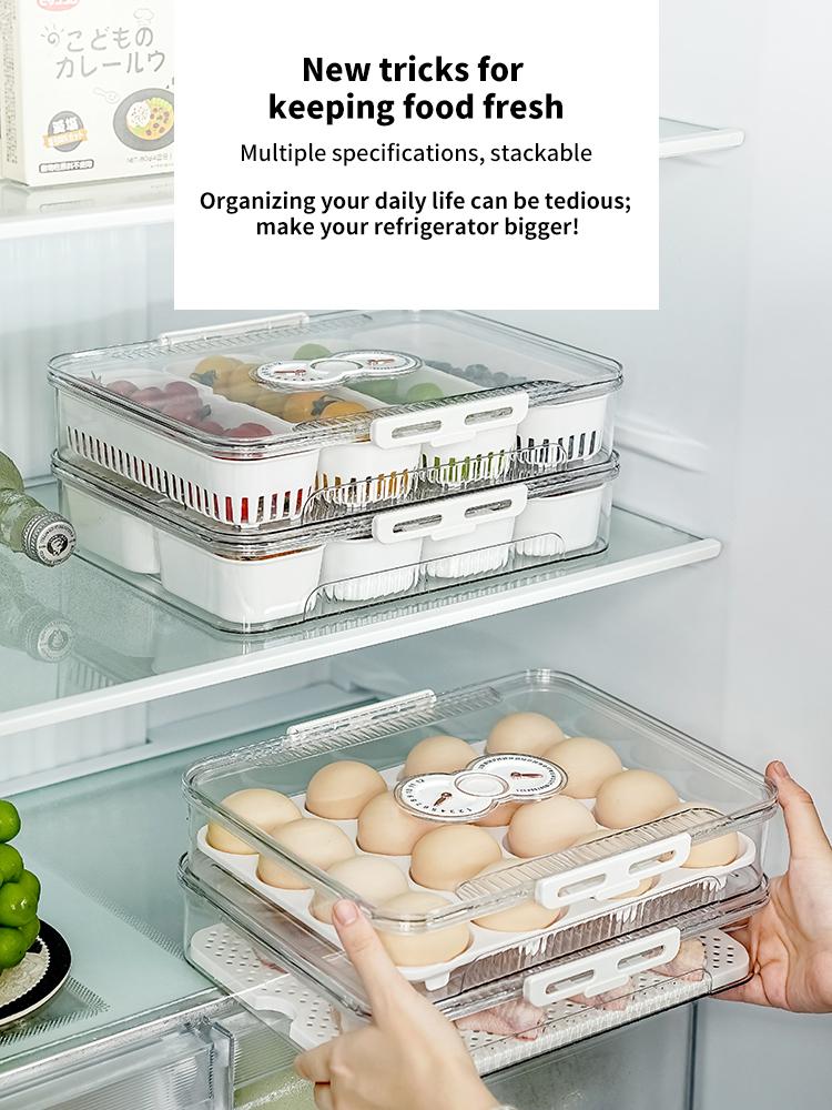 Trending Modern Stackable Multi Functional Storage Box Leakproof Transparent Home Kitchen Organize Food Tools Case