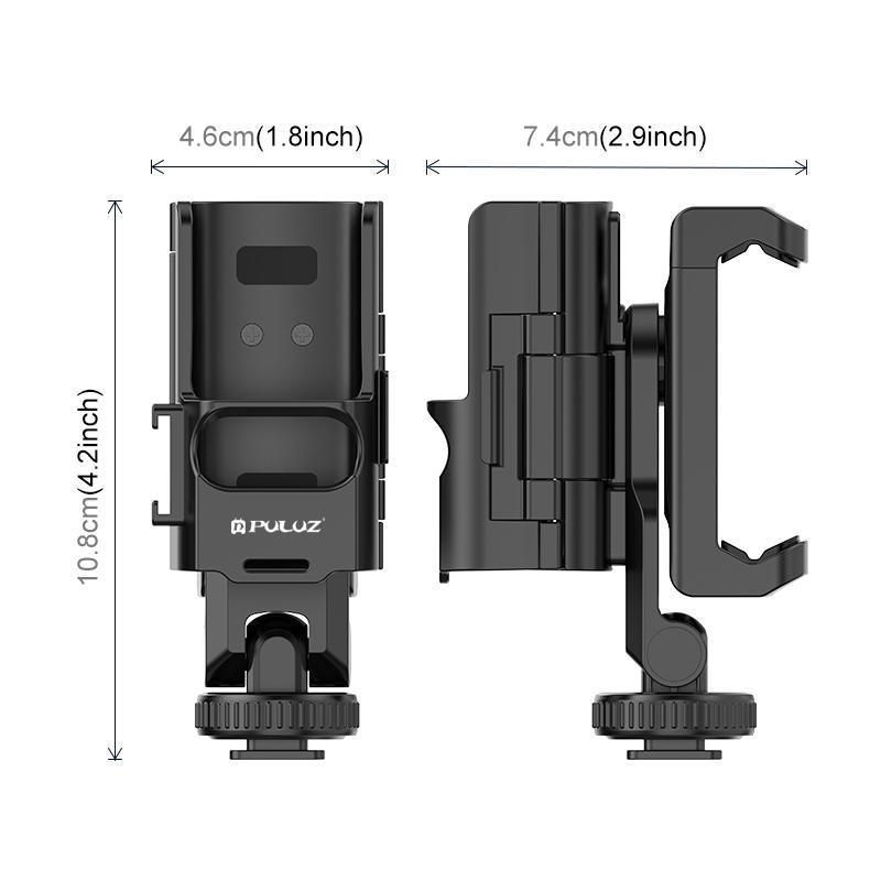 PULUZ Mobile Holder & Protective Frame for DJI OSMO Pocket 3 with Tripod Extension Compatibility