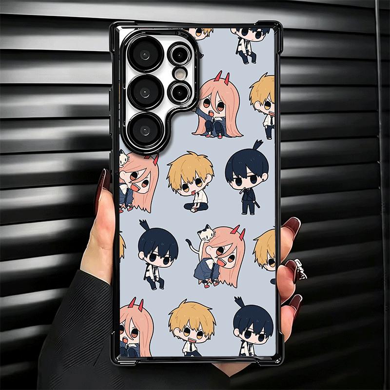 Süßer CSM Anime Charakter Weiche Handyhülle Für Samsung Galaxy S26 Ultra S25 Edge S24 FE S23 Plus S22 S21 + S20 Galvanisiert Anti-Fall F