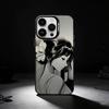 Anime character line art Phone Case For iPhone 17,16,15,14,13,12,11 Plus,Pro Max,XS,Colored silver phone case