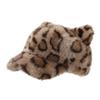 Autumn and Winter Cold and Warm Imitation Mink Baseball Cap Men and Women Fluffy Leopard Print Cute Little Fox Ears Cap