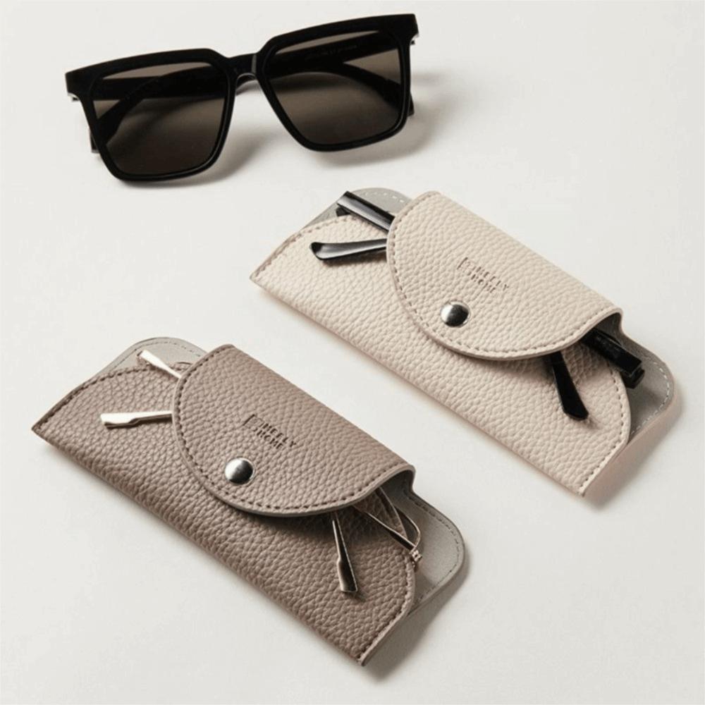 PU Leather Glasses Storage Bag Waterproof Reading Glasses Pouch Glasses Sleeve  Eyewear Accessories