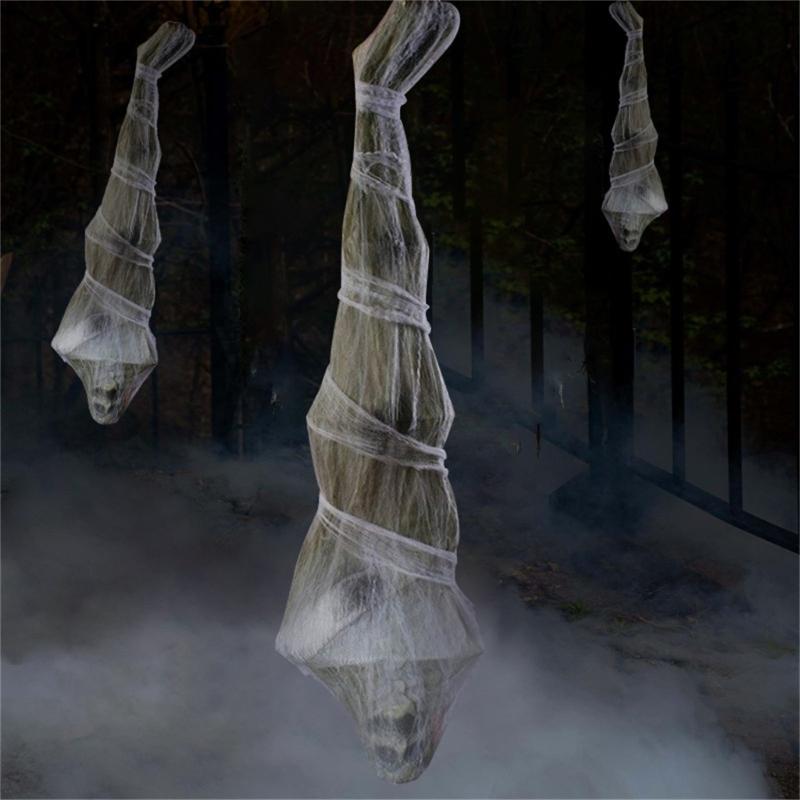 Přenosná realistická mumie rekvizita pro strašidelné domy dekorace halloweenské párty potřeby a témata strašidelného domu