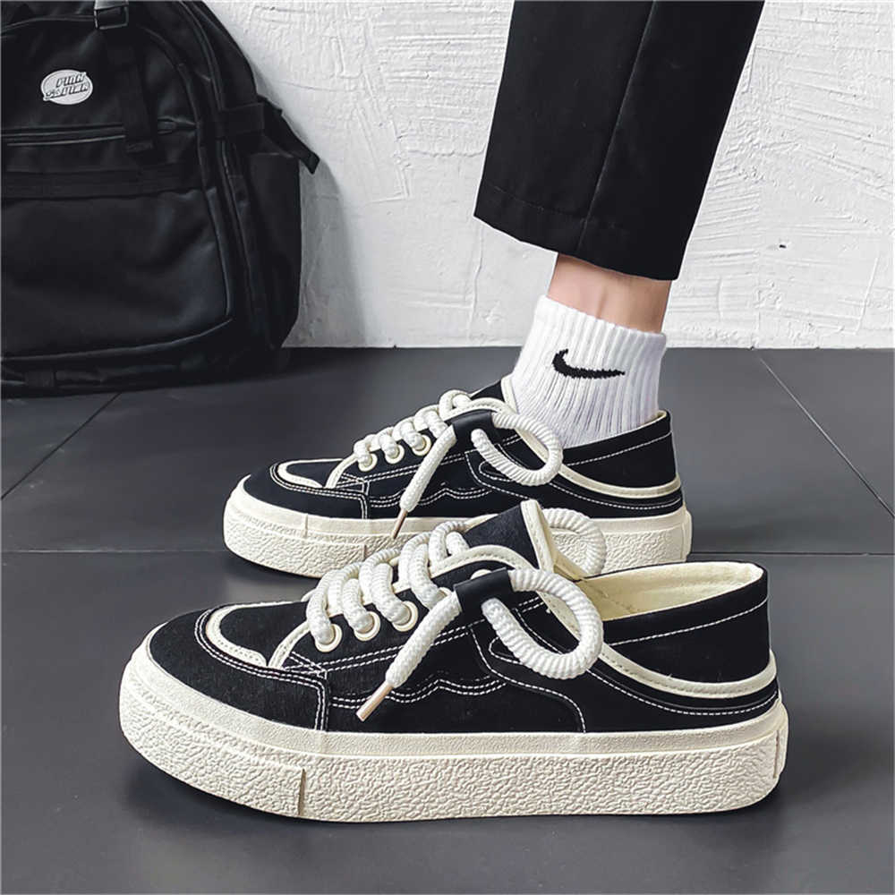 Fashion Mid Elastic Lace Skate Shoes Men Flats New Products Sneakers 47 48 Men's Sports Casuall Teni High Grade Footwear