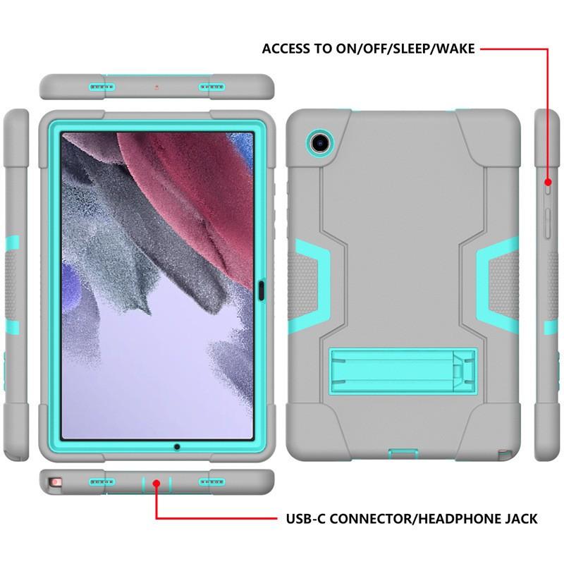 Shockproof Silicone PC Back Cover With Kickstand Galaxy Tab A8 10.5 X205 X200 Multi-Color Options