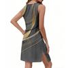 Women's Casual Sundress With Pockets Summer Boho Beach Dress T-Shirts Dress V Neck Loose Tank Dresses