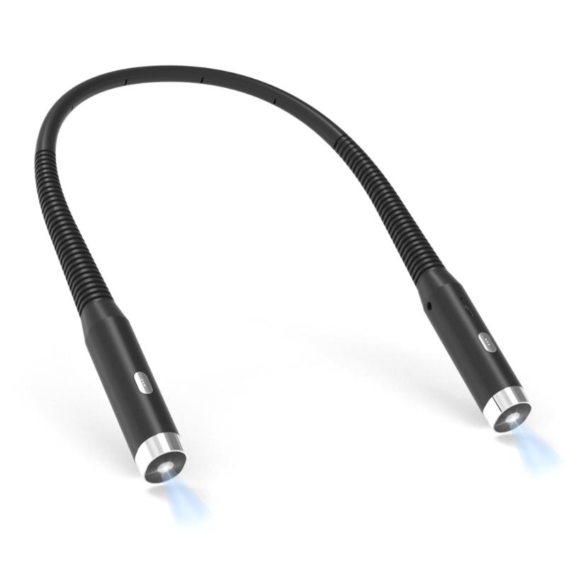 

Ergonomic Neck Reading Light USB C Rechargeable 90% Softer Light For Vehicle Maintenance Sewing Projects Full Rotation Adjustable Angle