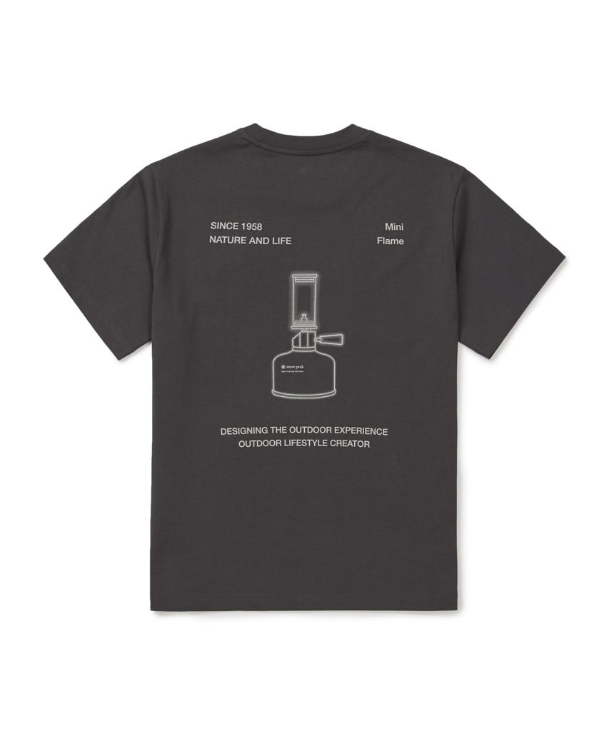SNOWPEAK APPAREL Aerocool Lamp Graphic Short Sleeve T-Shirt (S26Mmfts32) Chocolate Khaki