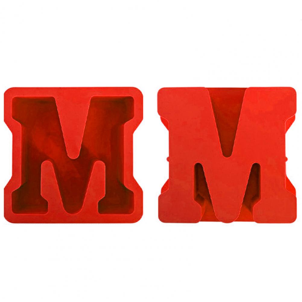 Epoxy Mold Reusable Anti-deformed Easy Demoulding Non-stick Flexible DIY Irregular Form Capital Letter Candle Stencil For Party