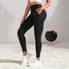 Lulu high-waisted yoga pants women's breathable tight elastic leggings shaping slim-fitting belly and hip lifting nude fitness pants