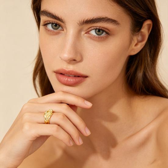 Adjustable Ring Lightweight Comfortable To Wear Anti-Oxidation Open Ring Exquisite Craftsmanship Niche Style Ring for