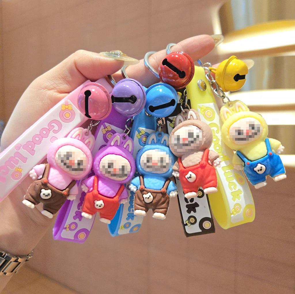 Cartoon Keychain Pendant, Wooden Stick Figure, Key Chain, Blind Box, Tide Play Pendant.