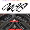 Carbon Car Door Window Switch Panel Trim Covers For BMW 7 Series F01 F02 F03 F04