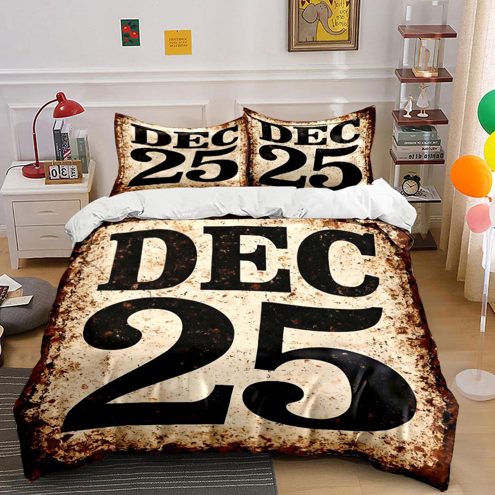 

Bold DEC 25 text. Bedding sets Duvet cover sets Duvet covers Pillowcases(1 * Duvet Cover 2 * Pillowcases without duvet insert) 135x200cm