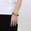 Bracciale Classico in Acciaio Inossidabile e Pelle di Mucca per Uomo Fascino Teschio Guanti Manette Nodo Bracciale con Charms Acciaio Inossidabile Gioielli per Festa Biker