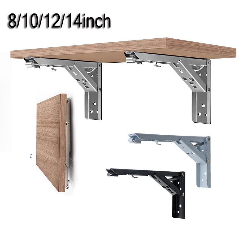 

Регулируемый настенный треугольный складной угловой кронштейн для скамьи, стола, полки, складной кронштейн для домашнего декора из нержавеющей стали