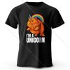 I'm A Unicorn Printed T-Shirt 100% Cotton Oversized Mythic Graphic Tees for Men Women Summer Tops Kawaii Streetwear