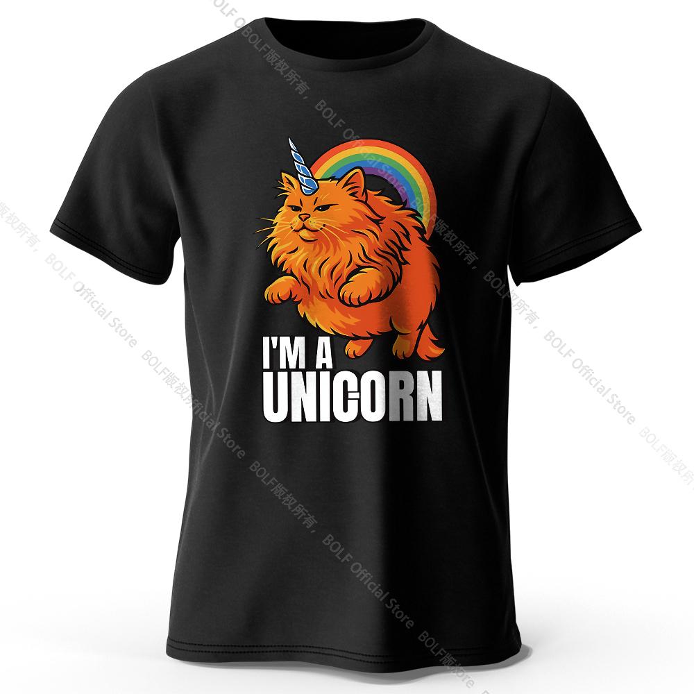 I'm A Unicorn Printed T-Shirt 100% Cotton Oversized Mythic Graphic Tees for Men Women Summer Tops Kawaii Streetwear