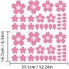 High Intensity Reflective Flower Car B-Pillar Sticker Self-Adhesive Cherry Blossom Center Pillar Decal Waterproof Vinyl Decal DIY Car Window Bumper