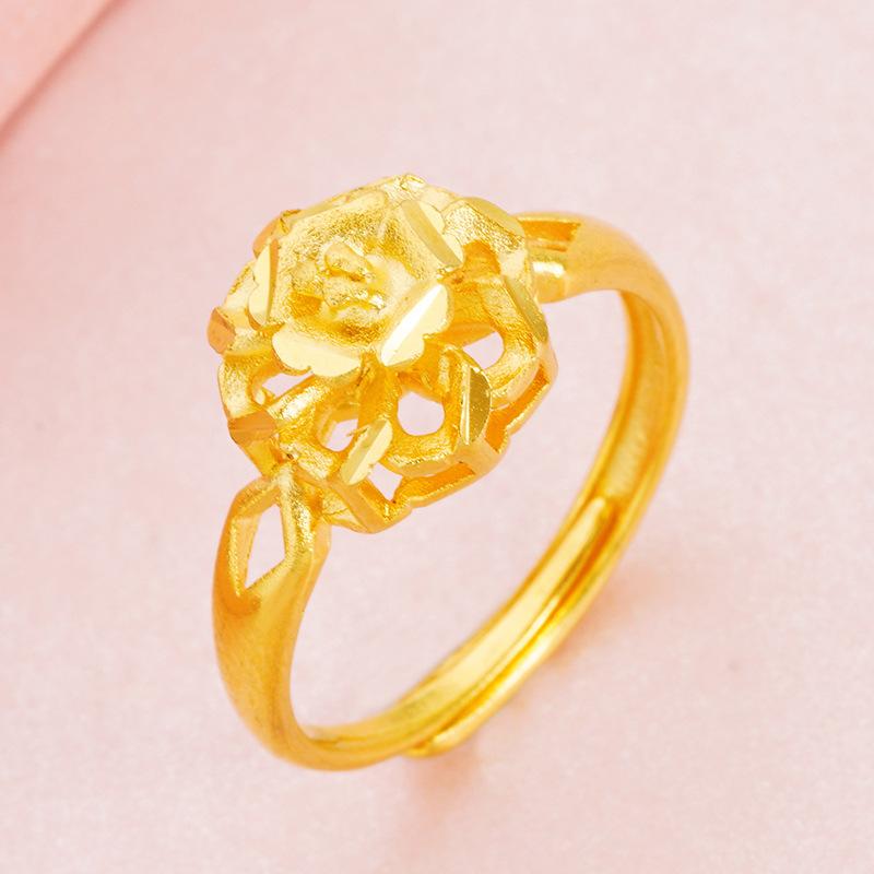 Retro Rose Open Ring Women's Exquisite Flower Ring Accessories