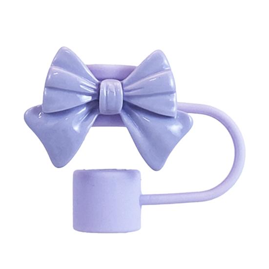Silicone Bow-Tie Straw Cap for Stanley Tumblers Reusable Straw Tips Lid Protectors Dust-Free Cup Accessories for 10mm Diameter Straws