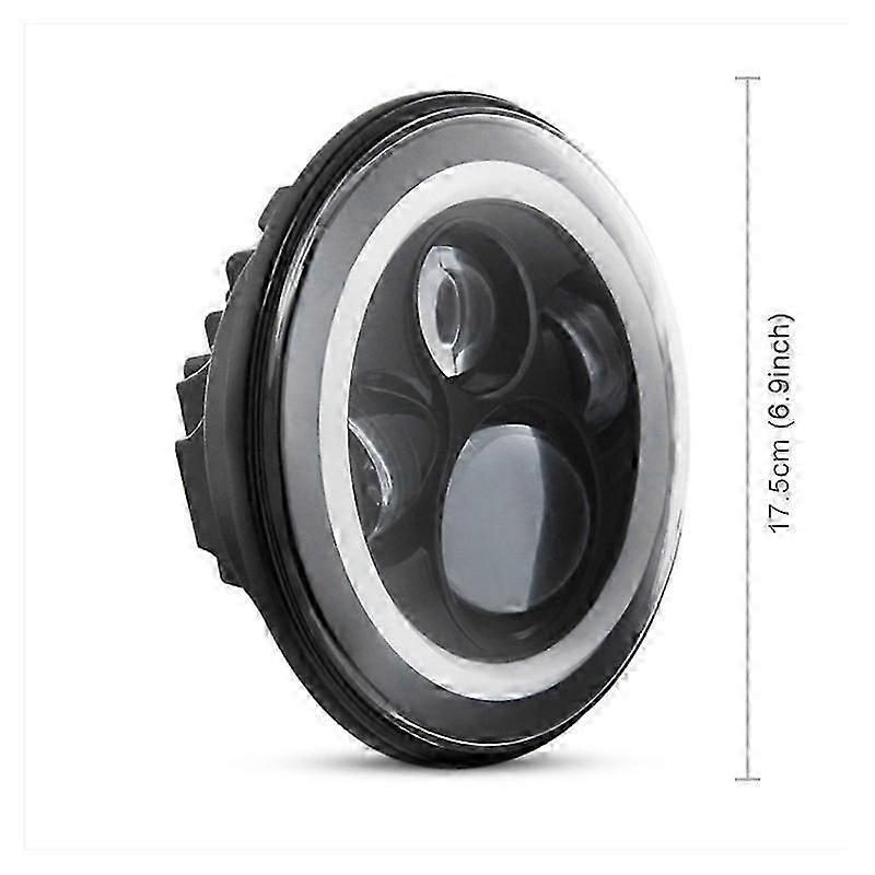 Compatible with Jeep Wrangler JK TJ LJ 2 Pack 7 Inch IP68 Waterproof 6500K 75W LED Headlight