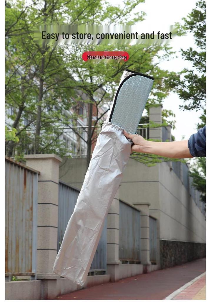 Car Front Windshield Sunshade - Heat Insulation & Sun Protection with Suction Cup