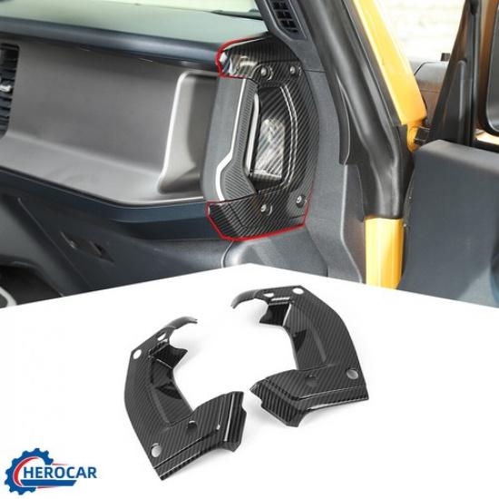 Mittelkonsole Armaturenbrett Seitenverkleidung Abdeckung Für Ford Bronco +Kohlefaser ABS