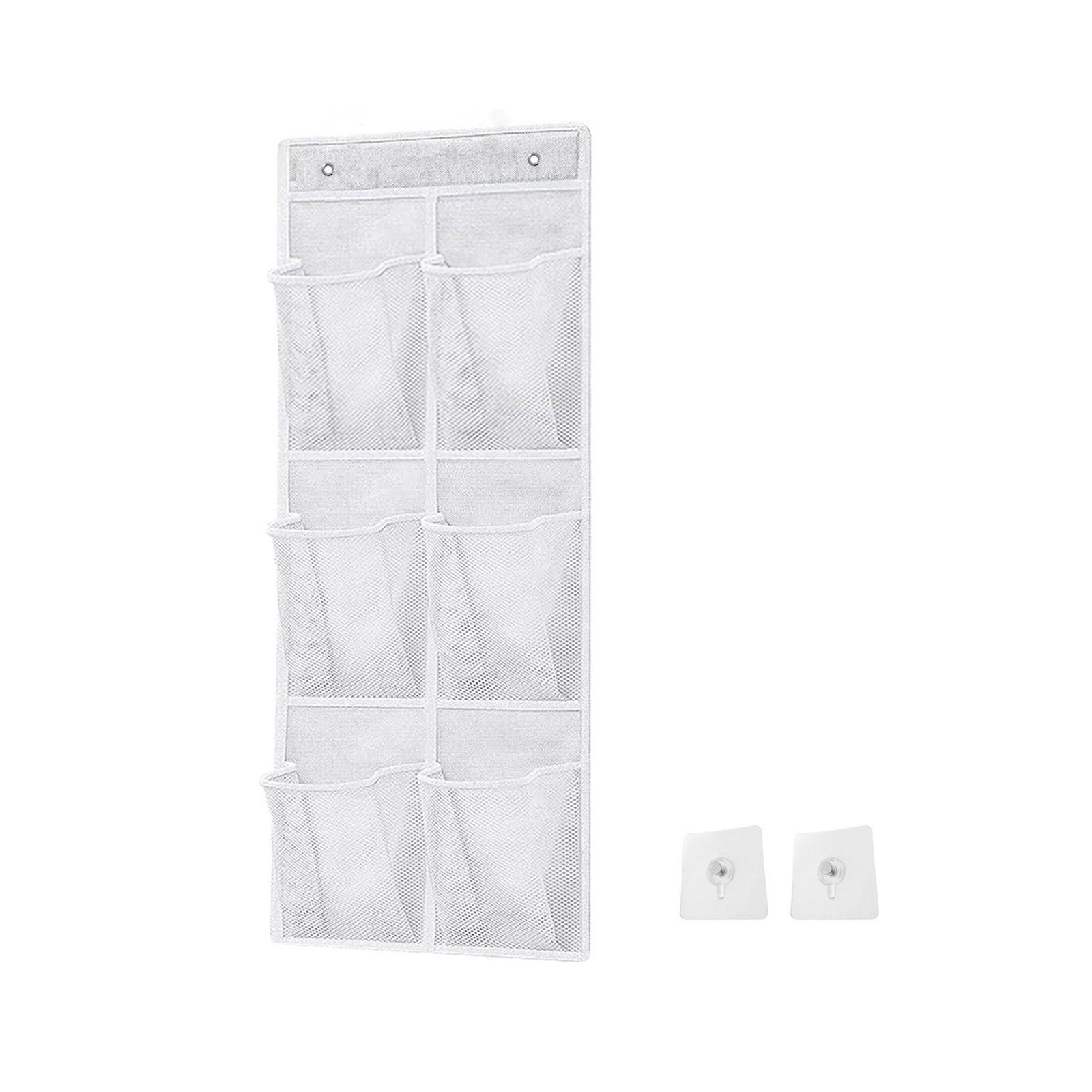 

Подвесные органайзеры с 6 отделениями, органайзер для хранения в ванной с 6 дышащими карманами для полотенец и туалетных принадлежностей белый