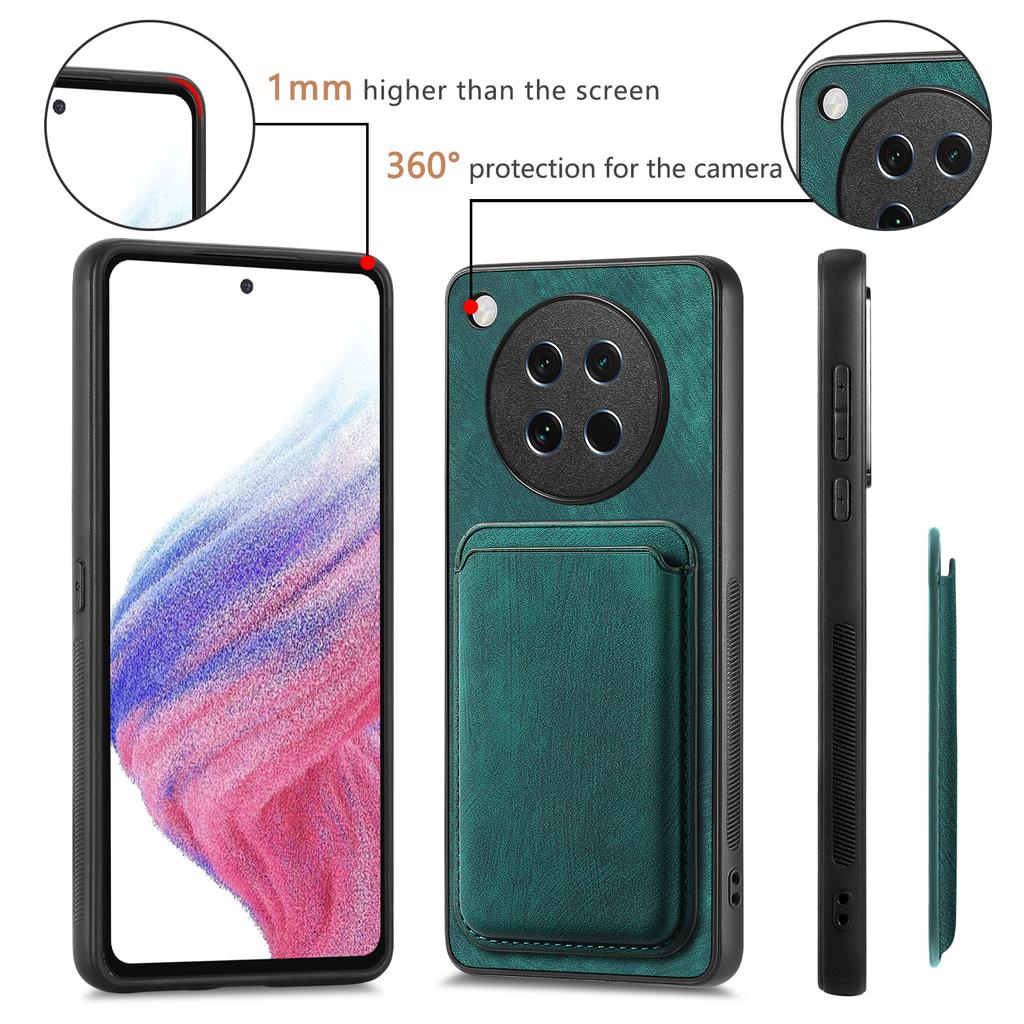 For Oppo Find X8s 5G Magnetic Case Leather Back Cover with Detachable Card Holder